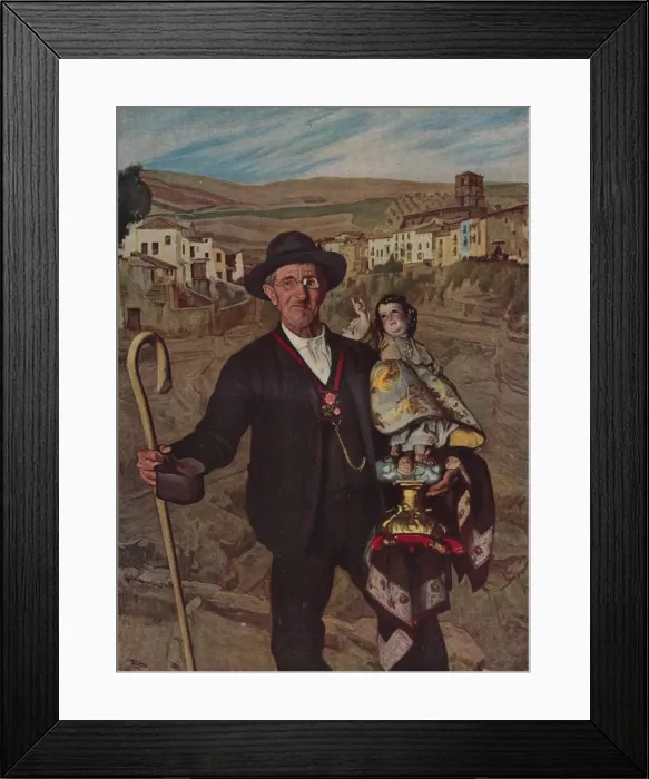Framed Print : Piety and Alms, c1921. Artist: Jose Maria Rodriguez Acosta Framed Print : Piety and Alms, c1921. Artist: Jose Maria Rodriguez Acosta