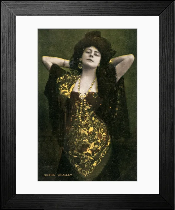 Framed Print : Norma Whalley, Australian actress, early 20th century. Artist: Miller and Lang Framed Print : Norma Whalley, Australian actress, early 20th century. Artist: Miller and Lang