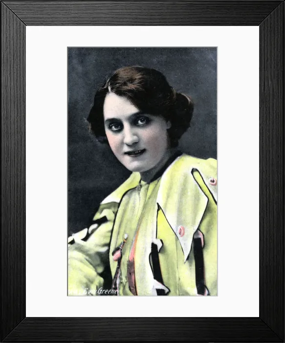 Framed Print : Evie Greene (1875-1917), English actress, early 20th century Framed Print : Evie Greene (1875-1917), English actress, early 20th century
