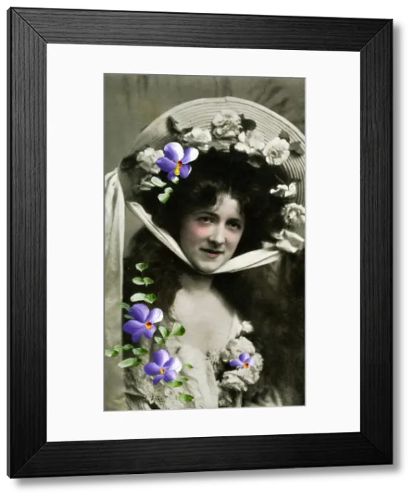 Framed Print : Gladys Huxley, actress, 1908 Framed Print : Gladys Huxley, actress, 1908