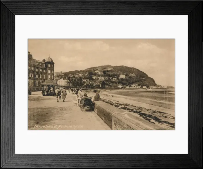Framed Print : Minehead Promenade, Somerset, c1930s Framed Print : Minehead Promenade, Somerset, c1930s