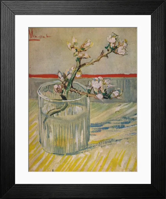 Framed Print : Tige Fleurie D Amandier, 1888. Artist: Vincent van Gogh Framed Print : Tige Fleurie D Amandier, 1888. Artist: Vincent van Gogh