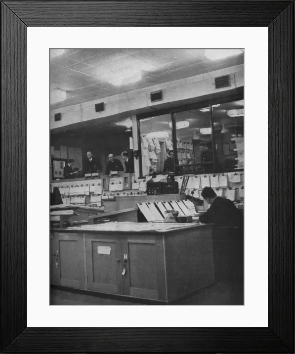 Framed Print : British Naval and Air Force officers working at Area Combined Headquarters, c1940 (1943) Framed Print : British Naval and Air Force officers working at Area Combined Headquarters, c1940 (1943)