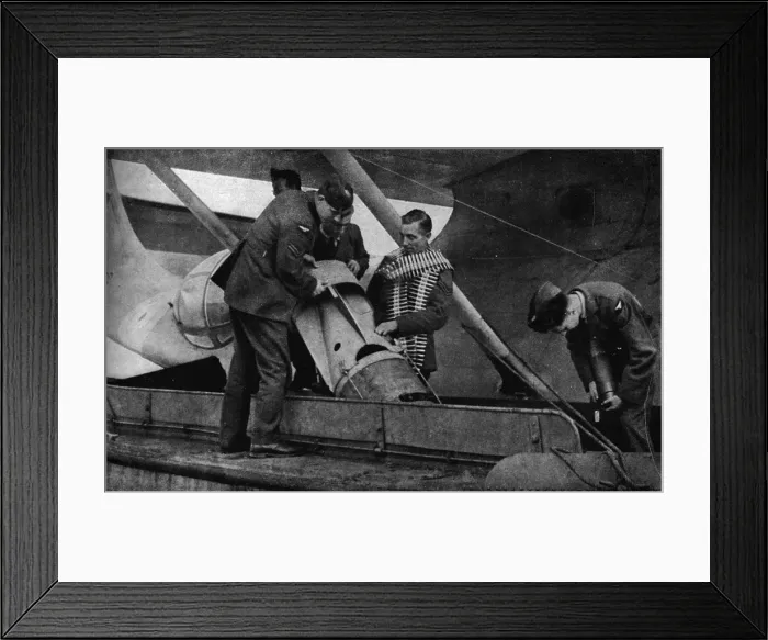Framed Print : Loading bombs on to an RAF aircraft during World War II, c1940 (1943) Framed Print : Loading bombs on to an RAF aircraft during World War II, c1940 (1943)