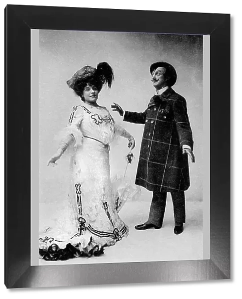 Ada Blanche and JR Hale in a scene from The Medal and the Maid, 1909