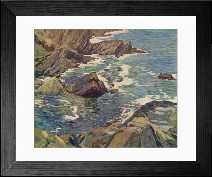 Framed Print : A Cornish Cove, c1912. Artist: Elmer Schofield Framed Print : A Cornish Cove, c1912. Artist: Elmer Schofield