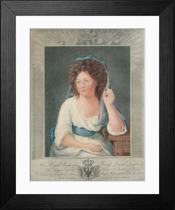 Framed Print : Her Royal Highness Princess Louisa, Daughter of His Royal Highness Prince Ferdinand of Prussia, 19 Artist: Joseph Collyer Framed Print : Her Royal Highness Princess Louisa, Daughter of His Royal Highness Prince Ferdinand of Prussia, 19 Artist: Joseph Collyer