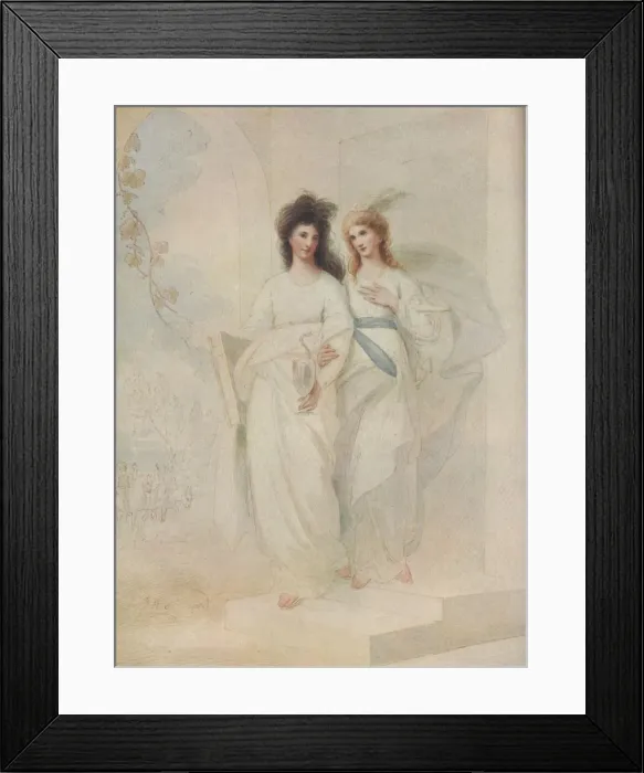 Framed Print : Fidelia and Speranza, 1784. Artist: Benjamin West Framed Print : Fidelia and Speranza, 1784. Artist: Benjamin West