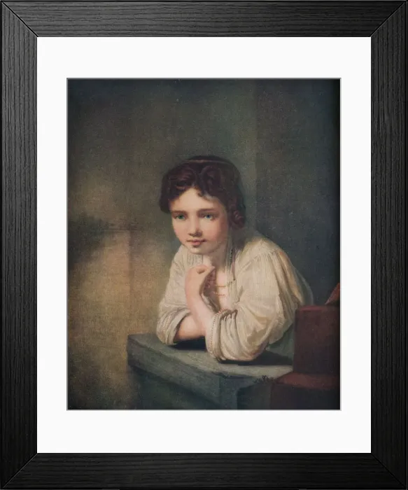 Framed Print : Rembrandts Peasant Girl, 1814. Artist: William Say Framed Print : Rembrandts Peasant Girl, 1814. Artist: William Say