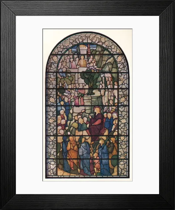 Framed Print : Christs Entry Into Jerusalem, Window in the Church of St. Peter, Vere Street, London, c1883. Artist: Sir Edward Coley Burne-Jones Framed Print : Christs Entry Into Jerusalem, Window in the Church of St. Peter, Vere Street, London, c1883. Artist: Sir Edward Coley Burne-Jones