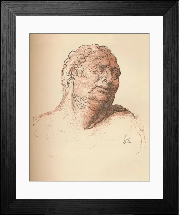 Framed Print : Tete D Homme, c1838 Framed Print : Tete D Homme, c1838