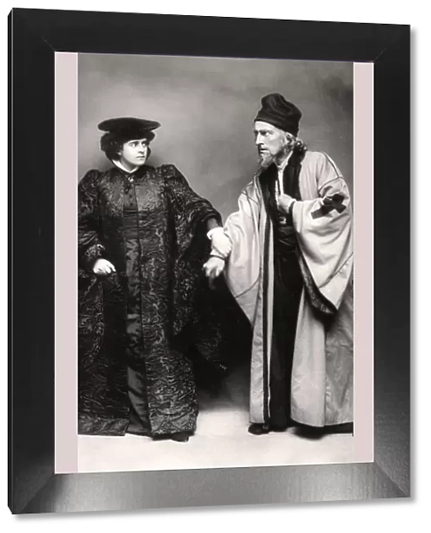 Gertude Elliott and Johnston Forbes-Robertson in The Merchant of Venice, early 20th century. Artist: Lizzie Caswall Smith