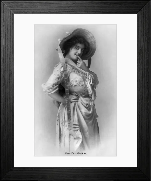 Framed Print : Evie Greene (1876-1917), English actress, 1905. Artist: Reinhold Thiele Framed Print : Evie Greene (1876-1917), English actress, 1905. Artist: Reinhold Thiele