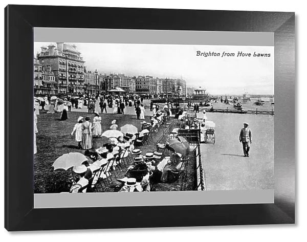 Brighton from Hove Lawns, Sussex, early 20th century. Artist: V&S Photo