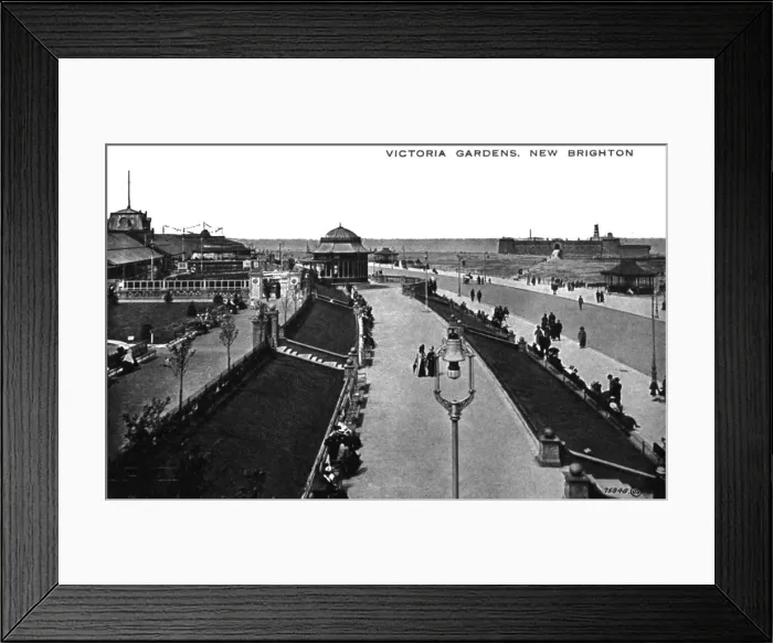 Framed Print : Victoria Gardens, New Brighton, Lancashire, early 20th century Framed Print : Victoria Gardens, New Brighton, Lancashire, early 20th century