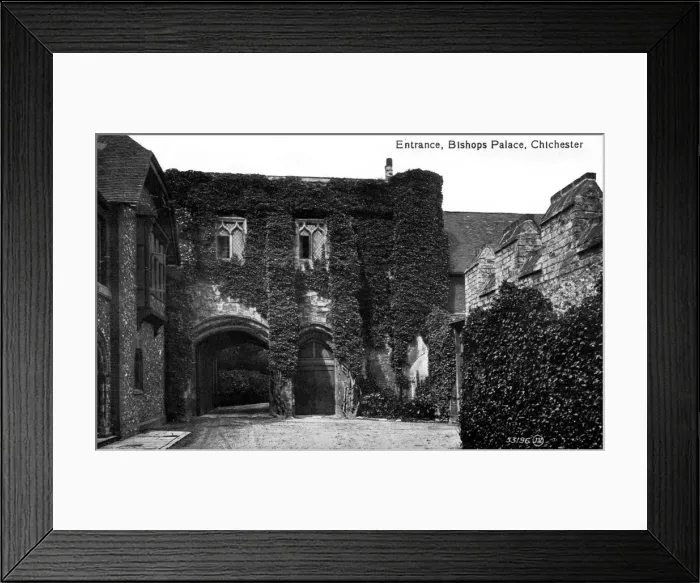 Framed Print : Entrance to the Bishops Palace, Chichester, Sussex, early 20th century Framed Print : Entrance to the Bishops Palace, Chichester, Sussex, early 20th century