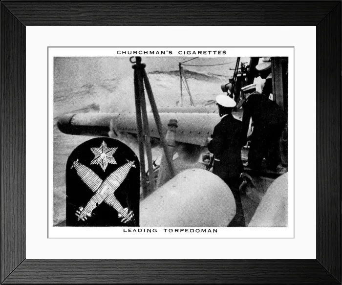 Framed Print : Leading Torpedoman, 1937. Artist: WA & AC Churchman Framed Print : Leading Torpedoman, 1937. Artist: WA & AC Churchman