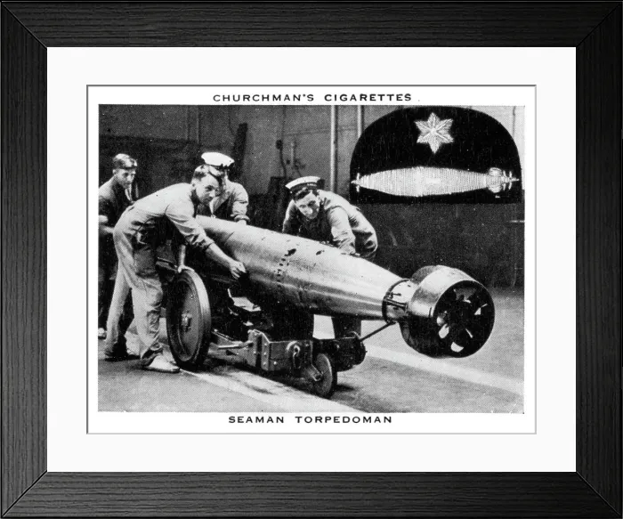Framed Print : Seaman Torpedoman, 1937. Artist: WA & AC Churchman Framed Print : Seaman Torpedoman, 1937. Artist: WA & AC Churchman