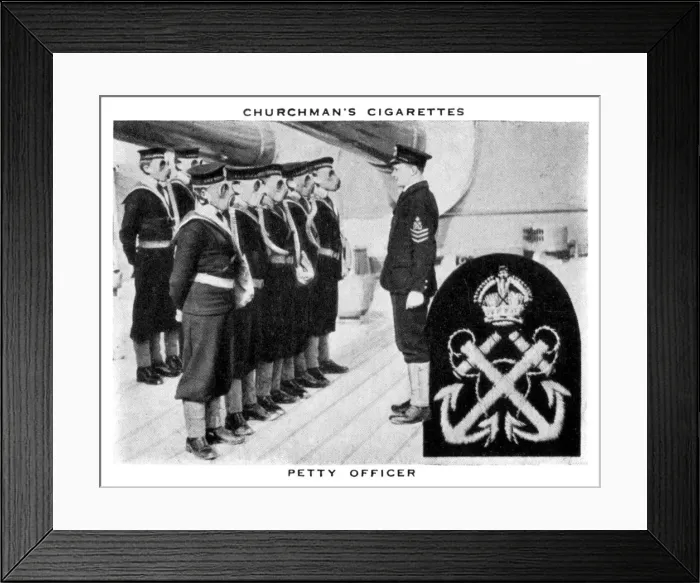 Framed Print : Petty Officer, 1937. Artist: WA & AC Churchman Framed Print : Petty Officer, 1937. Artist: WA & AC Churchman