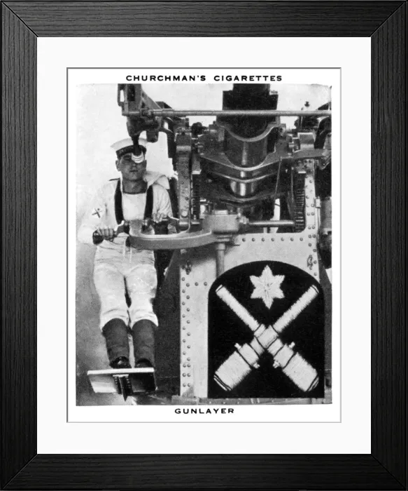 Framed Print : Gunlayer, 1937. Artist: WA & AC Churchman Framed Print : Gunlayer, 1937. Artist: WA & AC Churchman