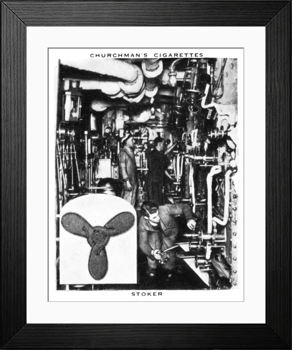 Framed Print : Stoker, 1937. Artist: WA & AC Churchman Framed Print : Stoker, 1937. Artist: WA & AC Churchman