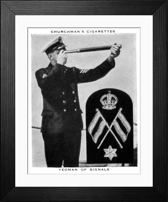 Framed Print : Yeoman of Signals, 1937. Artist: WA & AC Churchman Framed Print : Yeoman of Signals, 1937. Artist: WA & AC Churchman