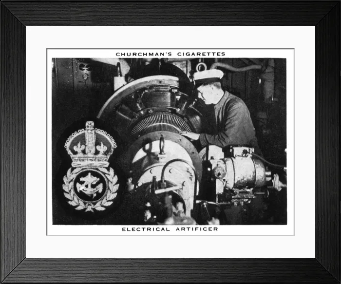 Framed Print : Electrical Artificer, 1937. Artist: WA & AC Churchman Framed Print : Electrical Artificer, 1937. Artist: WA & AC Churchman