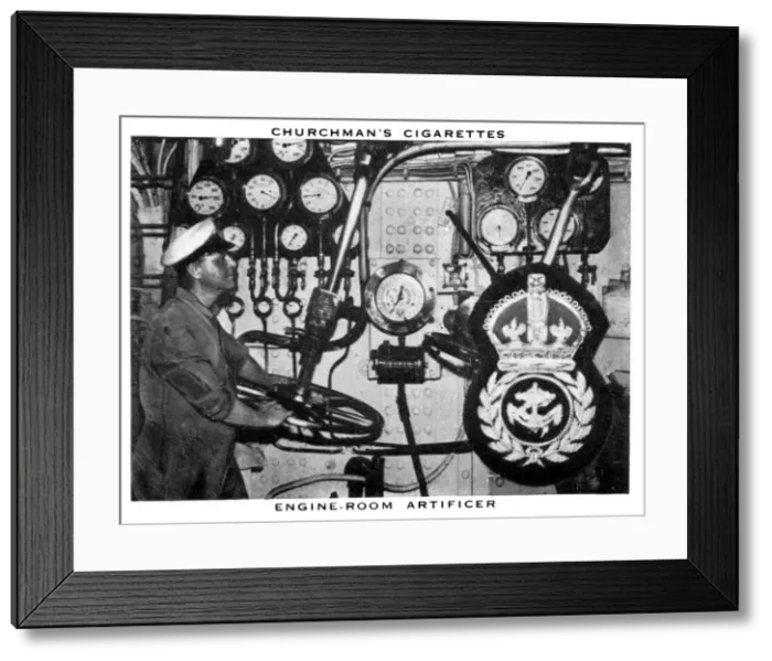 Framed Print : Engine-Room Artificer, 1937. Artist: WA & AC Churchman Framed Print : Engine-Room Artificer, 1937. Artist: WA & AC Churchman