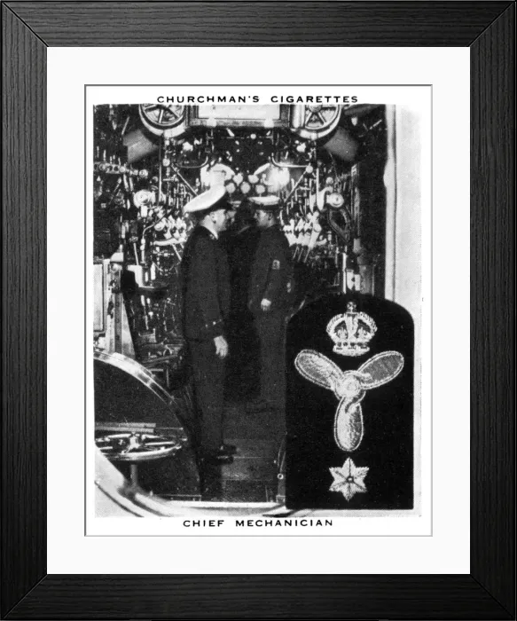 Framed Print : Chief Mechanician, 1937. Artist: WA & AC Churchman Framed Print : Chief Mechanician, 1937. Artist: WA & AC Churchman