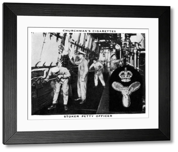 Framed Print : Stoker Petty Officer, 1937. Artist: WA & AC Churchman Framed Print : Stoker Petty Officer, 1937. Artist: WA & AC Churchman