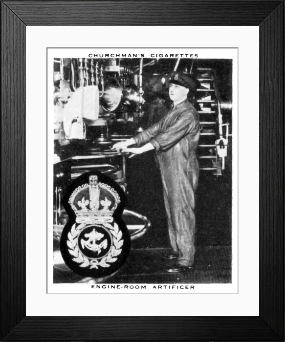Framed Print : Engine-Room Artificer, 1937. Artist: WA & AC Churchman Framed Print : Engine-Room Artificer, 1937. Artist: WA & AC Churchman