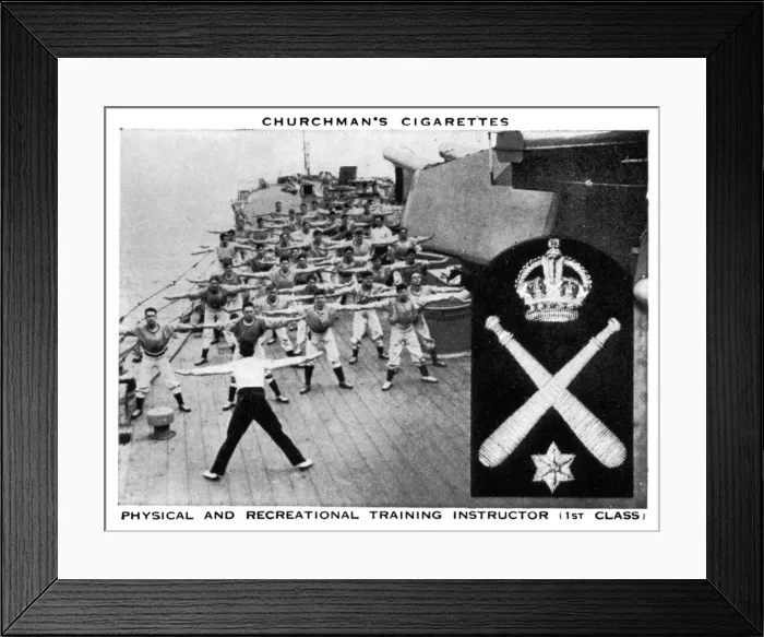 Framed Print : Physical & Recreational Training Instructor, (1st Class), 1937. Artist: WA & AC Churchman Framed Print : Physical & Recreational Training Instructor, (1st Class), 1937. Artist: WA & AC Churchman