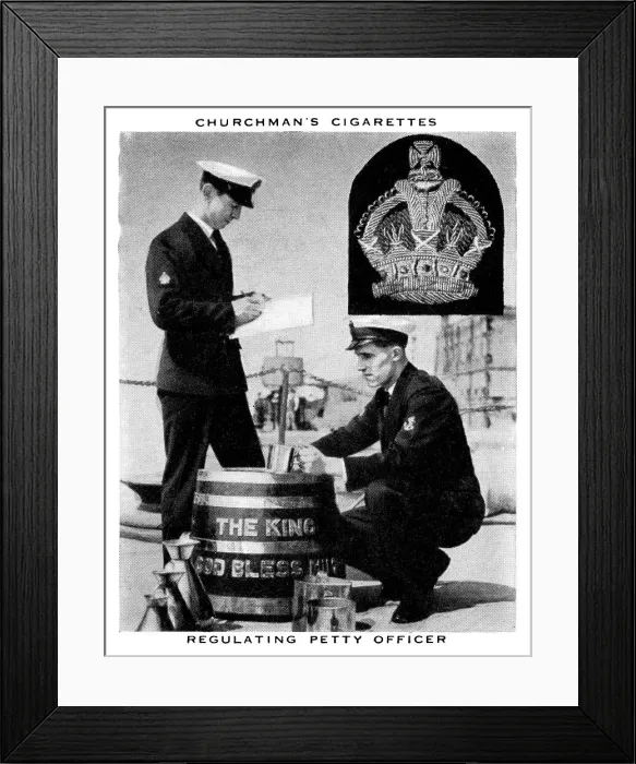 Framed Print : Regulating Petty Officer, 1937. Artist: WA & AC Churchman Framed Print : Regulating Petty Officer, 1937. Artist: WA & AC Churchman