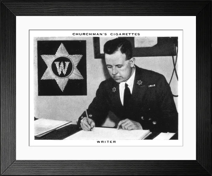Framed Print : Writer, 1937. Artist: WA & AC Churchman Framed Print : Writer, 1937. Artist: WA & AC Churchman