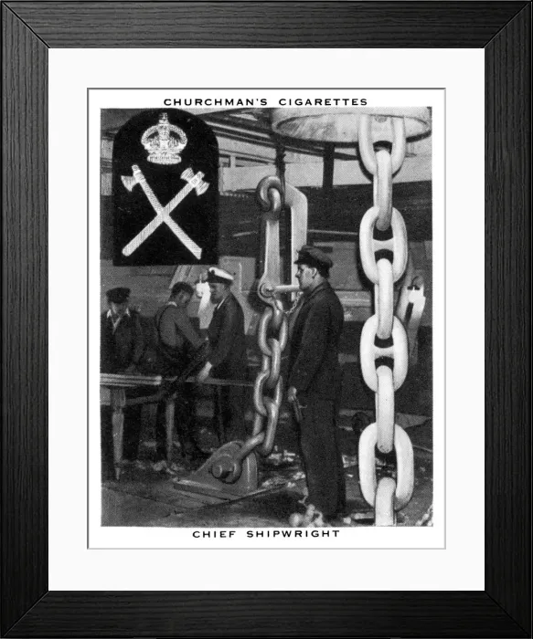 Framed Print : Chief Shipwright, 1937. Artist: WA & AC Churchman Framed Print : Chief Shipwright, 1937. Artist: WA & AC Churchman