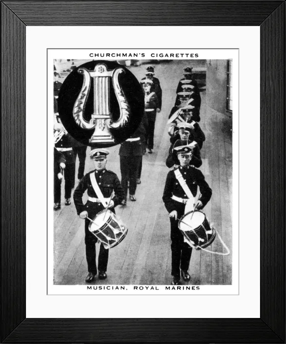 Framed Print : Musician, Royal Marines, 1937. Artist: WA & AC Churchman Framed Print : Musician, Royal Marines, 1937. Artist: WA & AC Churchman