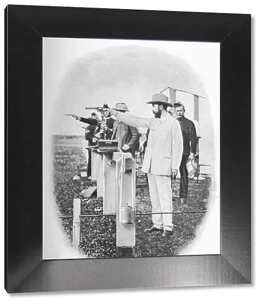 Mr. Winans Shooting At Bisley, c1903, (1903). Artist: Allen Hastings Fry