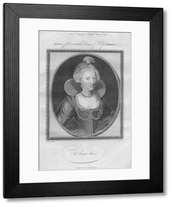 Framed Print : Anne of Denmark, Queen of King James I, 1786 Framed Print : Anne of Denmark, Queen of King James I, 1786