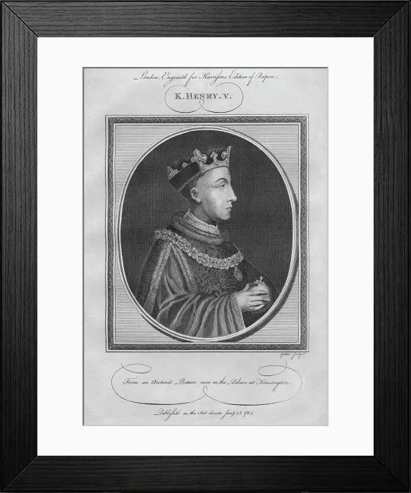 Framed Print : King Henry V, 1785 Framed Print : King Henry V, 1785