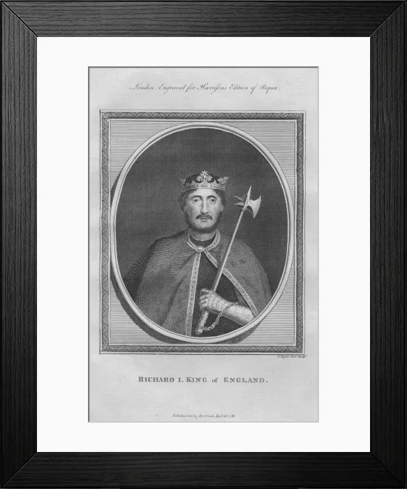 Framed Print : King Richard I, 1788