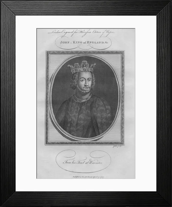 Framed Print : King John, 1787 Framed Print : King John, 1787