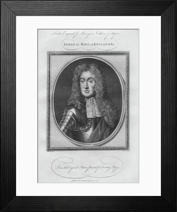 Framed Print : King James II, 1787 Framed Print : King James II, 1787