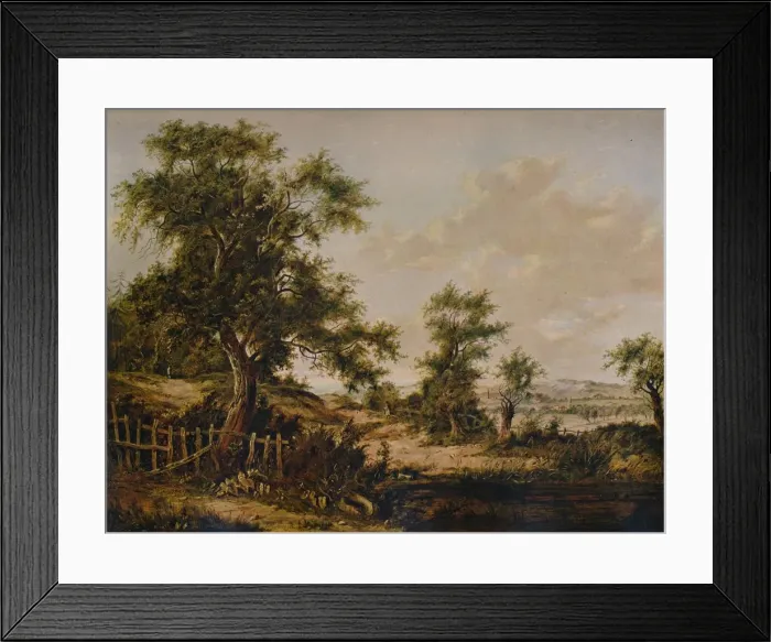 Framed Print : Landscape, with Pool and Tree in foreground, 1828. Artist: Patrick Nasmyth Framed Print : Landscape, with Pool and Tree in foreground, 1828. Artist: Patrick Nasmyth