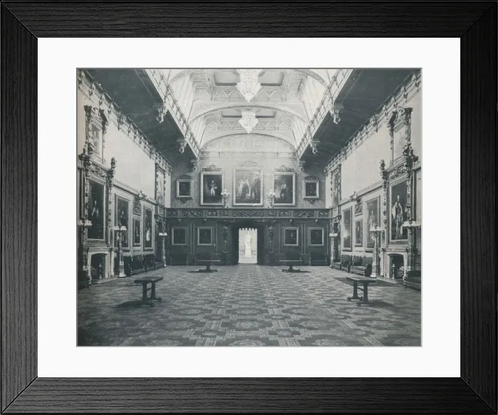 Framed Print : The Waterloo Chamber Windsor Castle, c1899, (1901). Artist: Eyre & Spottiswoode Framed Print : The Waterloo Chamber Windsor Castle, c1899, (1901). Artist: Eyre & Spottiswoode