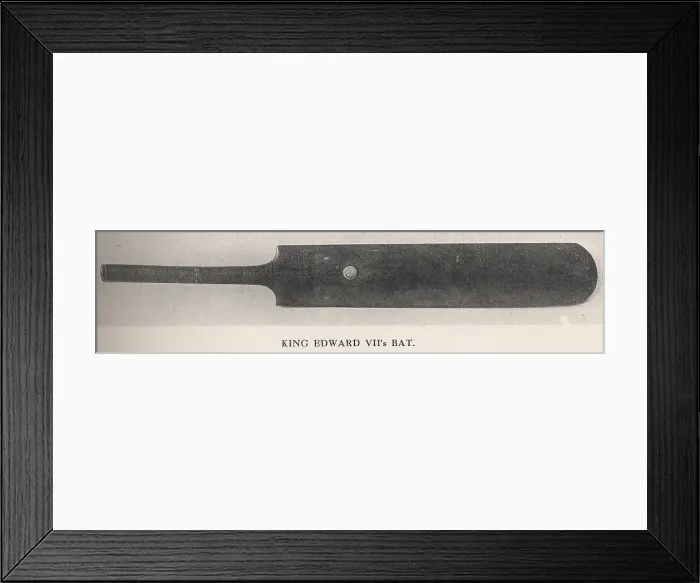 Framed Print : King Edward VIIs cricket bat, 1912 Framed Print : King Edward VIIs cricket bat, 1912