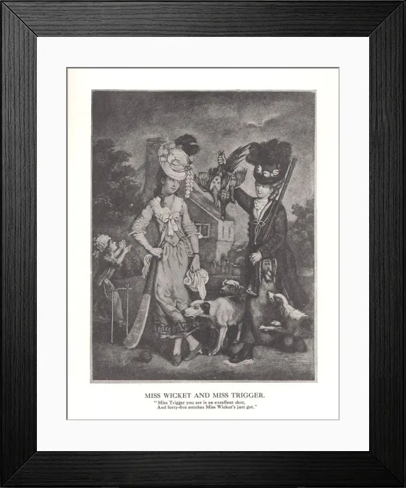 Framed Print : Miss Wicket and MissTrigger, c1778 (1912) Framed Print : Miss Wicket and MissTrigger, c1778 (1912)