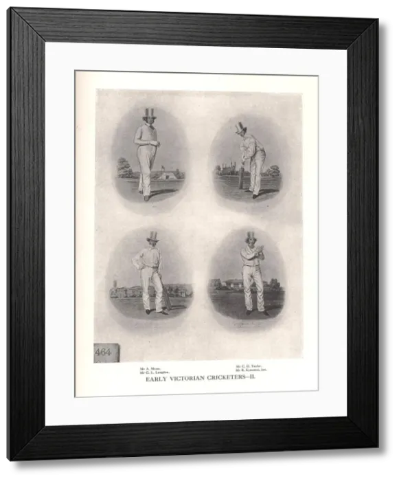 Framed Print : Early Victorian cricketers, 19th century (1912) Framed Print : Early Victorian cricketers, 19th century (1912)