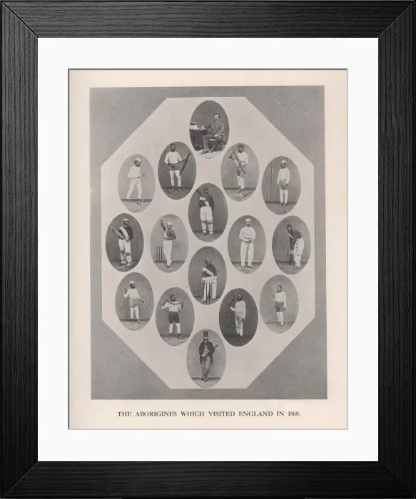 Framed Print : The Aborigines which visited England in 1868, 1912 Framed Print : The Aborigines which visited England in 1868, 1912