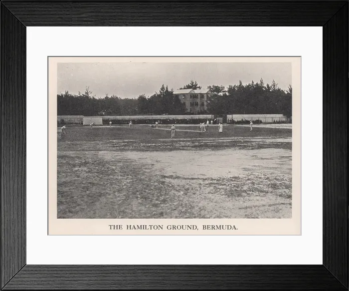 Framed Print : The Hamilton Cricket Ground, Bermuda, 1912. Artist: HP Baily Framed Print : The Hamilton Cricket Ground, Bermuda, 1912. Artist: HP Baily