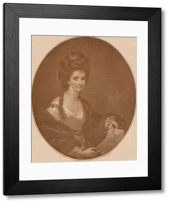 Framed Print : Portrait of Angelica Kauffman, c1777 (1904). Artist: Francesco Bartolozzi
